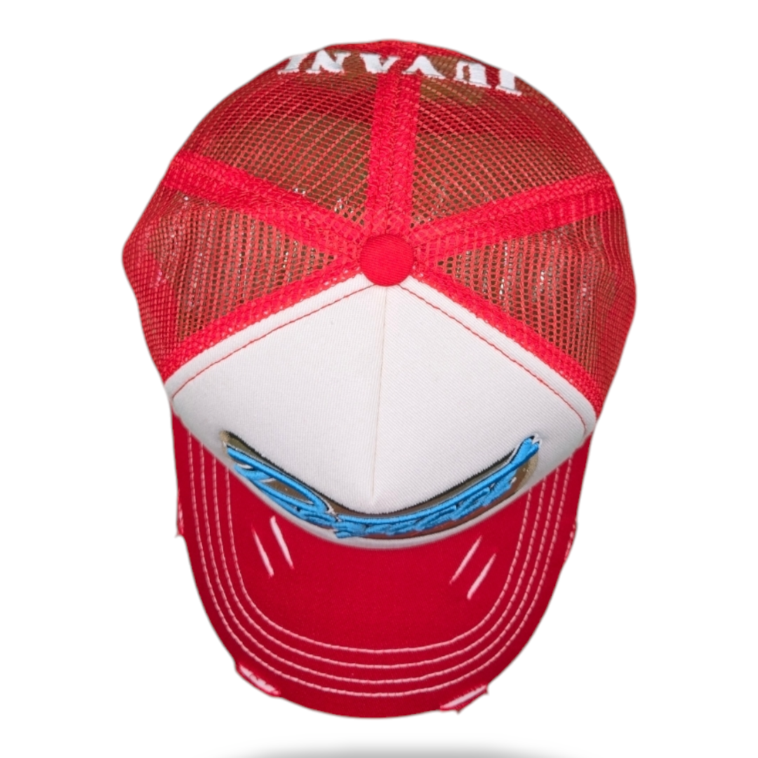 Respect / White, Red Mesh Juvani