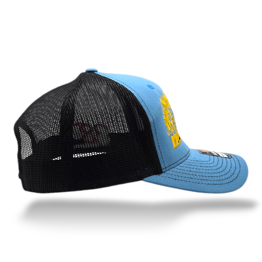 Zayed Masjid / Split: Columbia Blue & Black Mesh Richardson 112