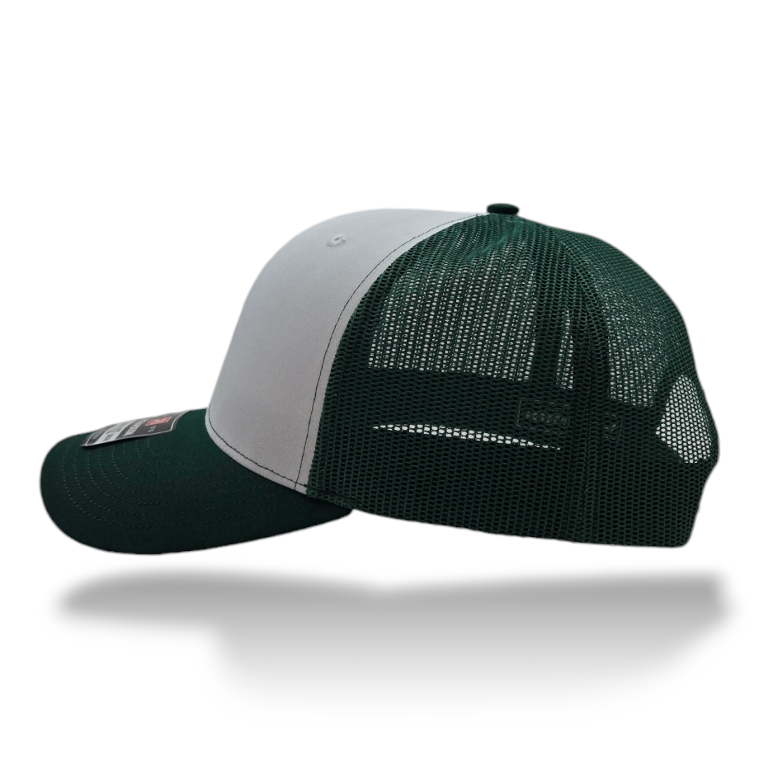 Split: White, Dark Green Mesh Richardson 112