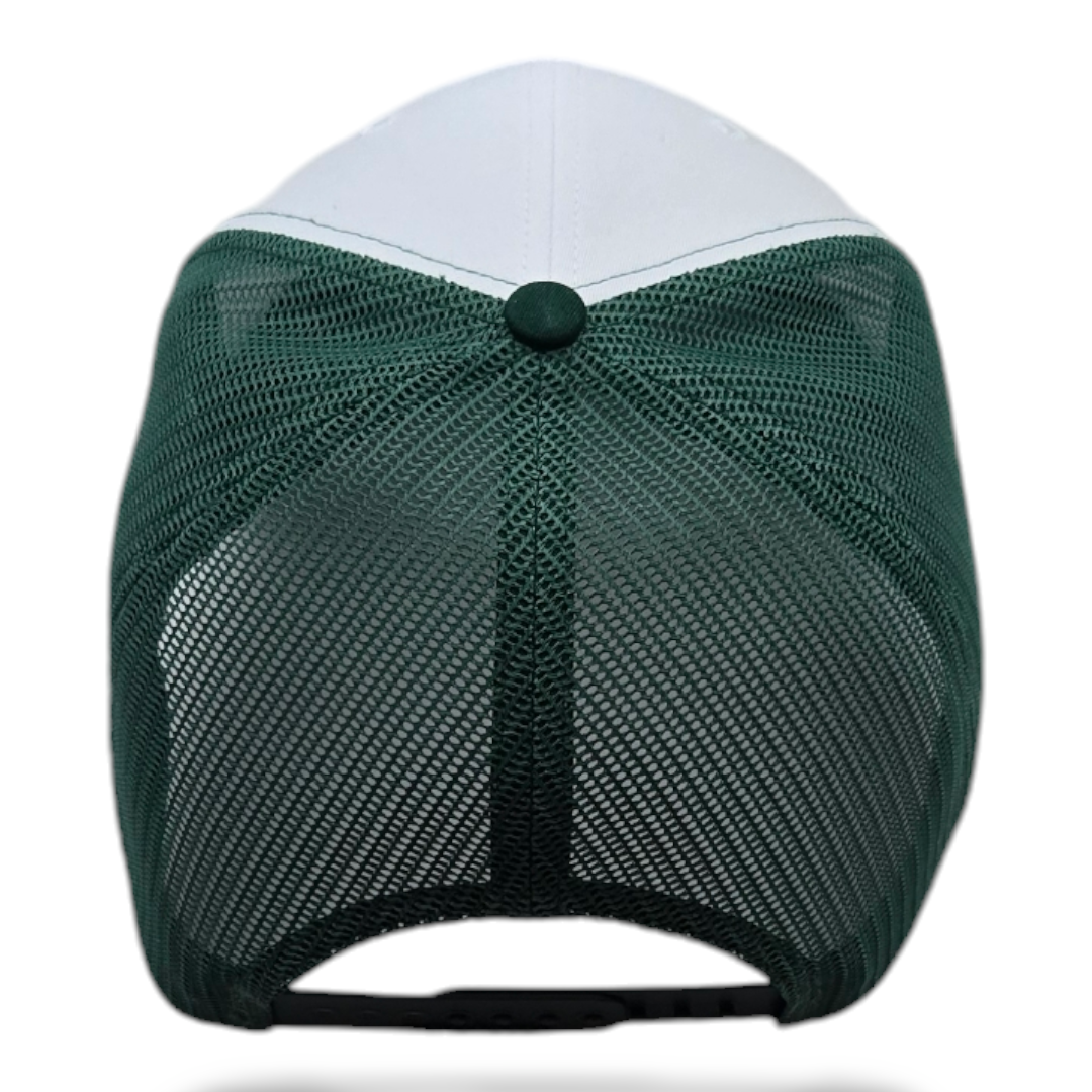 Split: White, Dark Green Mesh Richardson 112