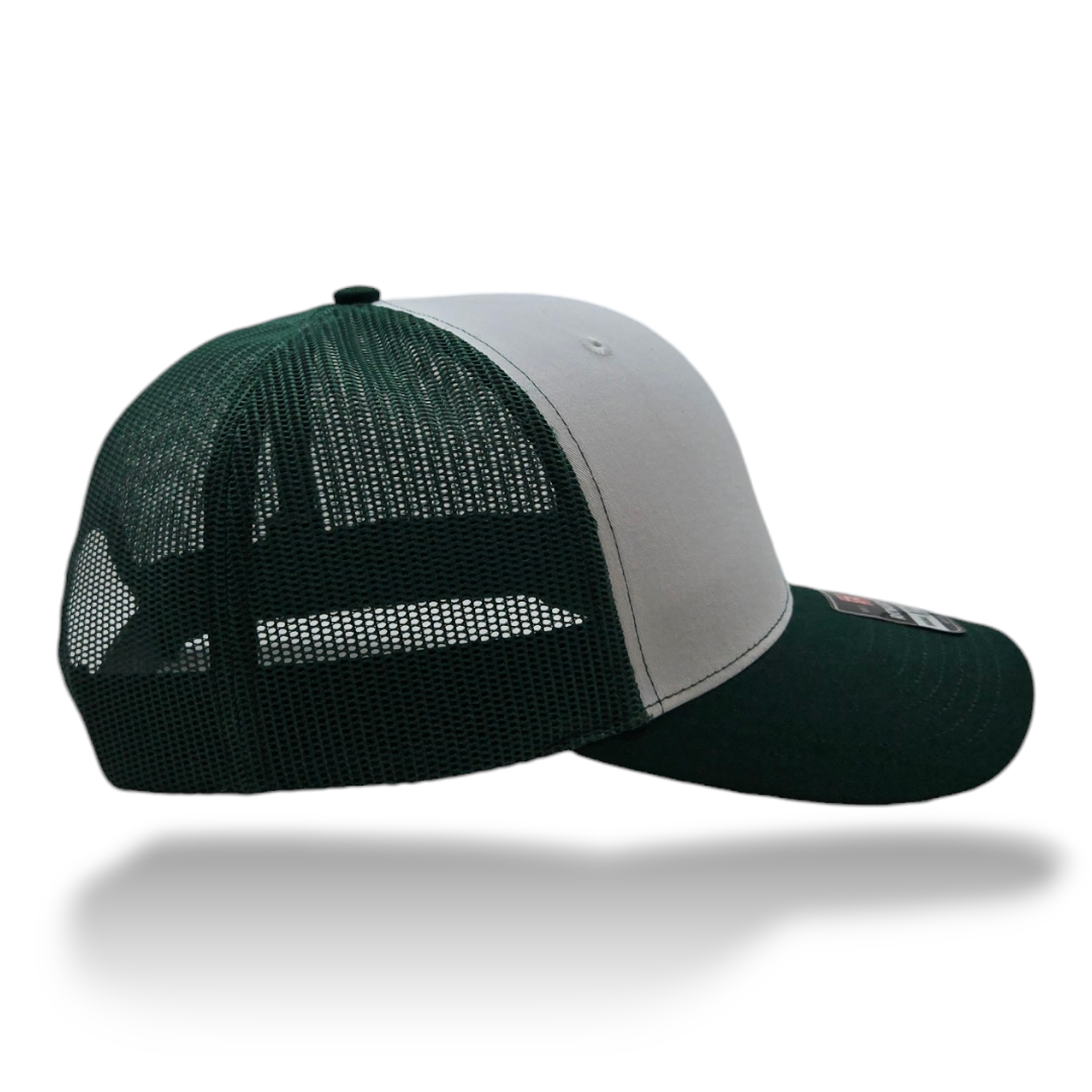 Split: White, Dark Green Mesh Richardson 112