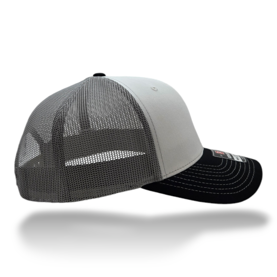 Tri-Color: White, Black, Heather Grey Mesh Richardson 112