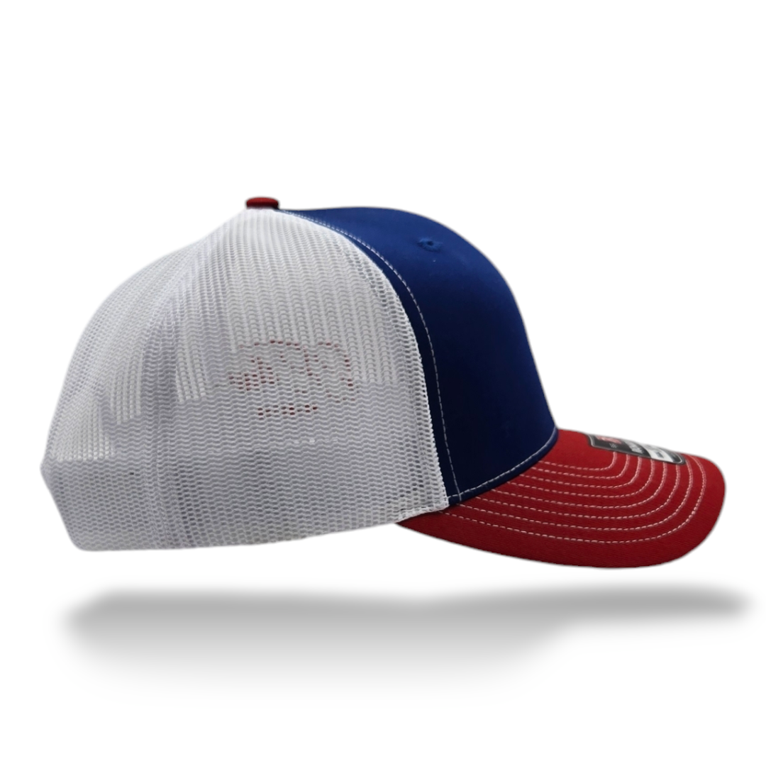 Tri-Color: Royal, Red, & White Mesh Richardson 112