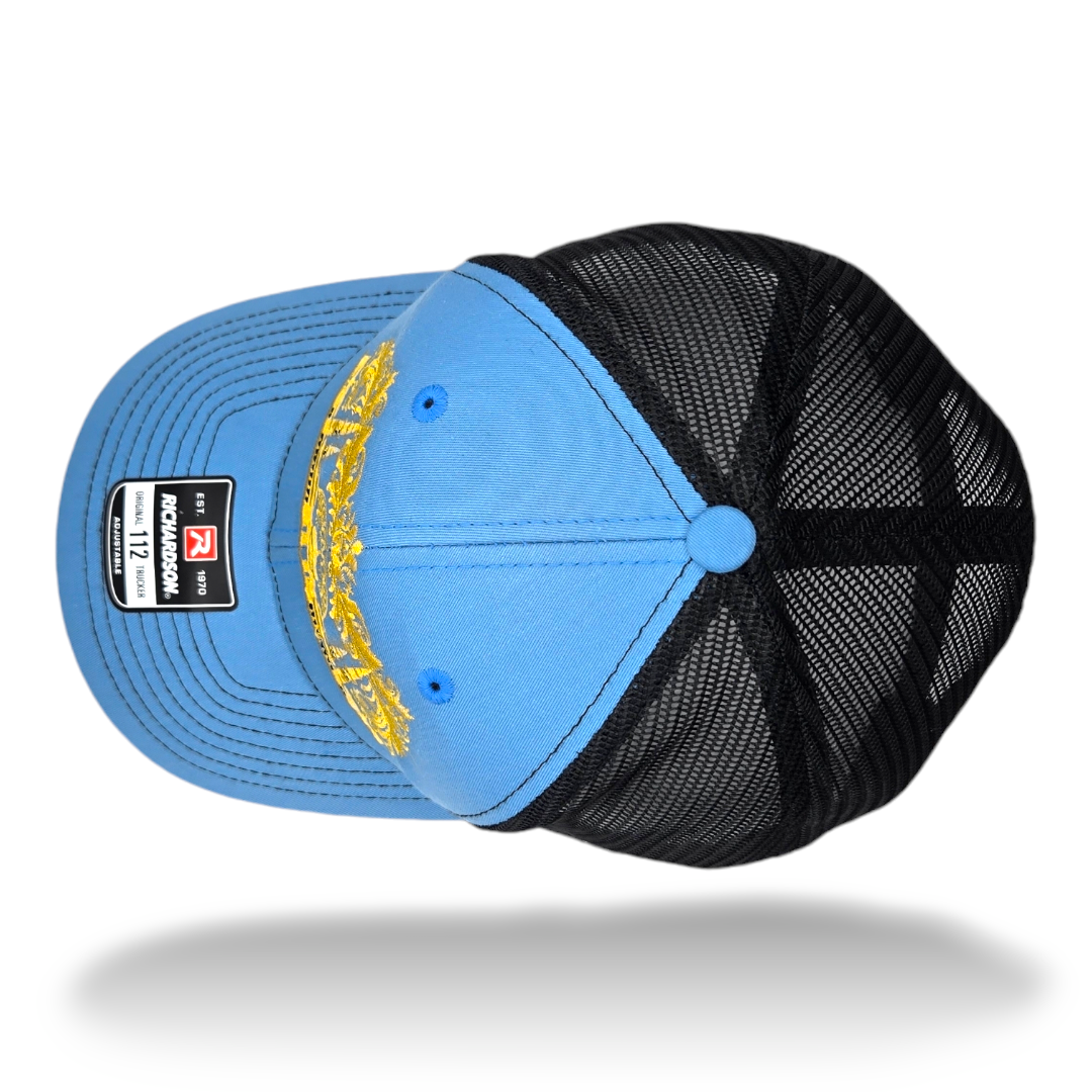 Zayed Masjid  / Split: Columbia Blue & Black Mesh Richardson 112